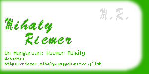 mihaly riemer business card