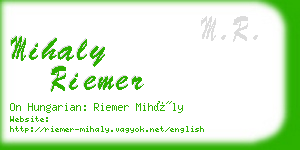 mihaly riemer business card